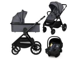carrinho de passeio LIONELO Layla 3in1 - carrinho de bebé 3 em 1, alcofa, cadeira de carro - PEDRA CINZENTA