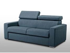 Sofá Cama DUNLOPILLO (196 x 94 x 100 Tamanho Cama: 140 - 159 cm - Veludo - Azul)