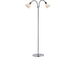 Candeeiro de Chão NORDLUX Ray Prata/Branco 2 abajures