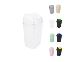 Balde de Lixo com Tampa Basculante - 30/50 Litros - Ideal para Casa e Escritório Branco 15 L