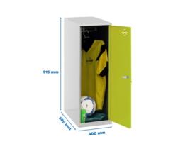 Armário Metálico Simonlocker Dism. Mini Único 915x400x500 Mm Gr/ve