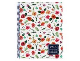Bloco A4 Quadriculado Flowers Vmb