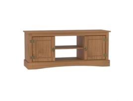 Mesa de Televisão com 2 Portas em Pinho Rústico 51X120X40 Cm VENPRODIN