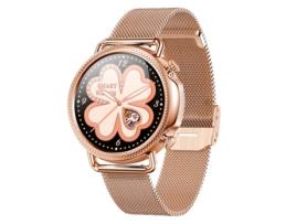 Rubicon Relógio digital Mulher com pulseira à milanesa, monitor de saúde Dourado