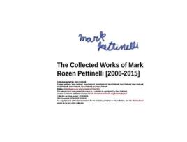 Livro The Collected Works of Mark Rozen Pettinelli [2006-2015] Mark Rozen Pettinelli (Inglês)