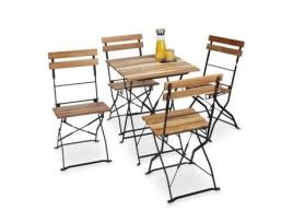 Cadeira De Jardim Natural Em Conjunto De 4