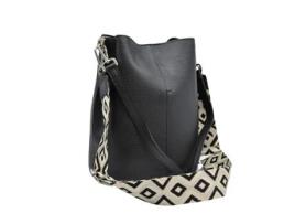 Mala Tiracolo de Mulher SOTEIRA Venezia Genuíno Pele Preto (24x27.5x16.5cm)