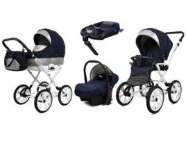 Carrinho de Bebé Multifuncional BABYLUX ROSSO 4 Em 1 -Blue shine - Ajustável e dobrável Construção leve em alumínio - Acessórios