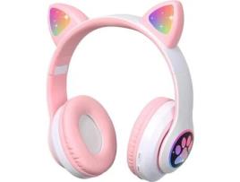 Bluetooth sem fio gato orelha fones de ouvido dobrável menina fones de ouvido bluetooth para crianças som estéreo fone de ouvido de áudio em u424