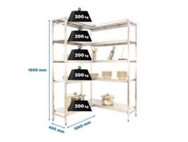 Estante Metálica Simoninox Corner 5ss/1600x(1660-1260)x400