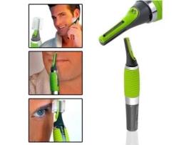 Aparador a bateria para pêlos do nariz e das orelhas OLALI - Preto e verde - Funcionamento sem fio - Duração da bateria 60 min OLALI