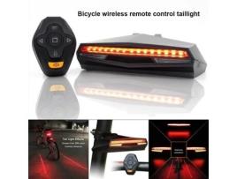 Luz traseira da bicicleta controle remoto sem fio carregamento usb inteligente luz da cauda remoto sem fio led sinal de luz ROKOO
