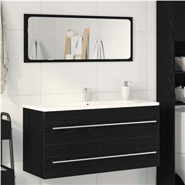 vidaXL Móvel para lavatório derivados de madeira carvalho preto