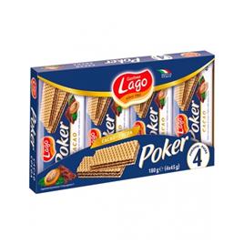 Bolacha Poker com Recheio Cacau Pack4x45g Lago