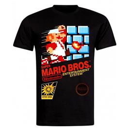RockShark T-Shirt Noit Super Mario Bros Nintendo Nes Preto M