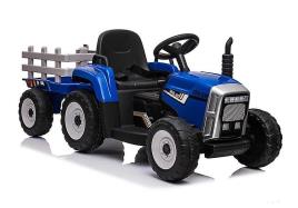 Viking Choice Trator elétrico ride-on – Azul – Com reboque