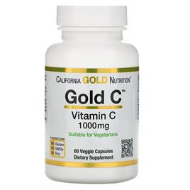 California Gold Nutrition, Ouro C, Vitamina C, 1.000 mg, 60 cápsulas vegetais