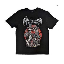 Hollywood Vampires Hollywood Vampiros Unisex Caricatura Adulto Voltar T-Shirt Estampa Preto XL