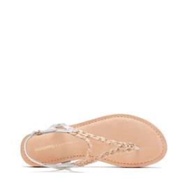 Gioseppo SANDALIAS GRIEGAS PIEL, RAFIA Y BRILLO LIMINGTON, Beige - Ref.