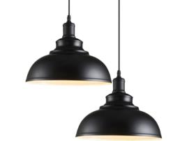 Lustre suspenso vintage E27, estilo retro, para sala e cozinha (2 peças)