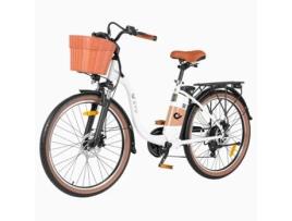 Bicicleta Elétrica Dyu C6 Pro 250w 36v 15.6ah Velocidade Máxima 25km/h Autonomia 80km Freio A Disco Suspensão Na Garfo Dianteiro Shimano 7 Marchas