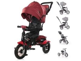 Triciclo Evolutivo com Capô e Assento Reversível Neo Air By LORELLI Red Black Luxe