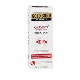 Gold Bond Medicated Diabetics' Dry Skin Relief Foot Cream, Sem fragrância 3,4 oz (Pacote de 1)