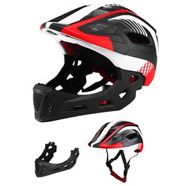 Lixada Crianças destacável Full Face Bike Helmet respirável Ultralight Ciclismo Capacete de segurança esportiva para bicicleta Branco