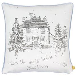 Capa da almofada de Natal furn midwinter Branco/cinza One Size