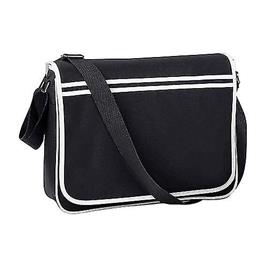 Bagbase Saco Retro Messenger Preto/branco One Size