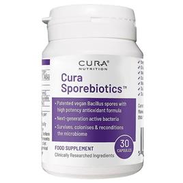 Cura Nutrition Sporebiotics com Cápsulas de Antioxidantes 30 (8000)