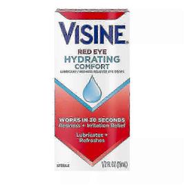 Colírio Visine Red Eye Hydrating Comfort, 0.5 Fl Oz
