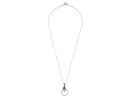 Gargantilha de prata esterlina Clow azul Swarovski PLATA ÚNICA