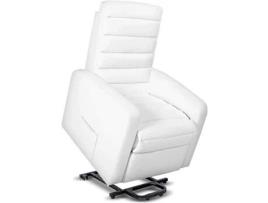 Poltrona de Massagem GRIDINLUX White Confort elevador (Branco - Pele Sintética - 70x100x73 cm)