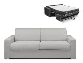 Sofá Cama DUNLOPILLO (214 x 94 x 85 Tamanho Cama: 160 - 179 cm - Veludo - Cinzento)