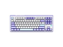 Teclado mecânico para jogos AJAZZ AK870, teclado de escritório com fio com eixo magnético RGB roxo branco azul