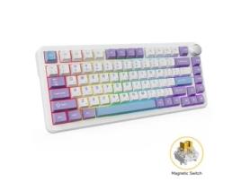Teclado mecânico para jogos AJAZZ AK820 MAX Teclado de escritório Haste magnética Roxo Branco Azul RGB