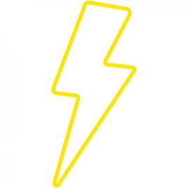 Led Sign 40 Bolt (yellow)