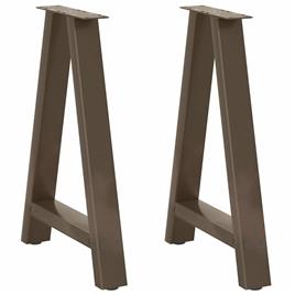 vidaXL Pernas mesa centro 2 pcs em forma de A 50x(72-73) cm aço