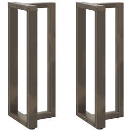 vidaXL Pernas mesa bar 2 pcs forma de T 50x35x(100-101) cm aço natural