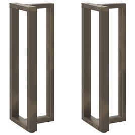 vidaXL Pernas mesa bar 2 pcs forma de T 40x35x(110-111) cm aço natural