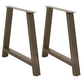 vidaXL Pernas mesa centro 2 pcs em forma de A 90x(72-73) cm aço
