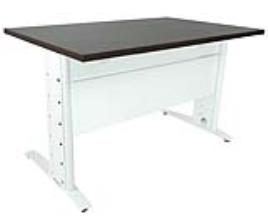 Secretária Soho 1200x800x750mm Wengué / Branco - Elegância e Funcionalidade