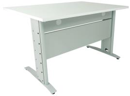 Secretária Soho 1200x800x750mm Branco / Cinza - Elegância e Funcionalidade