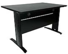 Secretária Soho 1200x800x750mm Carvalho Trigo / Preto - Trabalha com Estilo