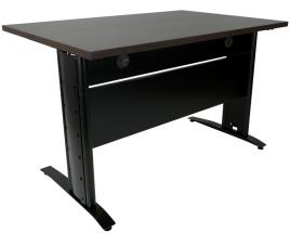 Secretária Soho 1200x800x750mm Wengué / Preto - Trabalha com Estilo