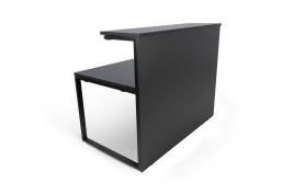 Balcão Receção 1400x800x1100mm Kclose Melamina Preto / Preto
