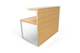 Balcão Receção 1600x800x1100mm Kclose Melamina Faia/Cinza