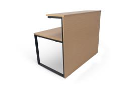 Balcão Receção 1600x800x1100mm Kclose Melamina Carvalho Trigo / Antracite
