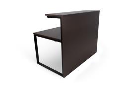 Balcão Receção 1600x800x1100mm Kclose Melamina Wengue / Preto